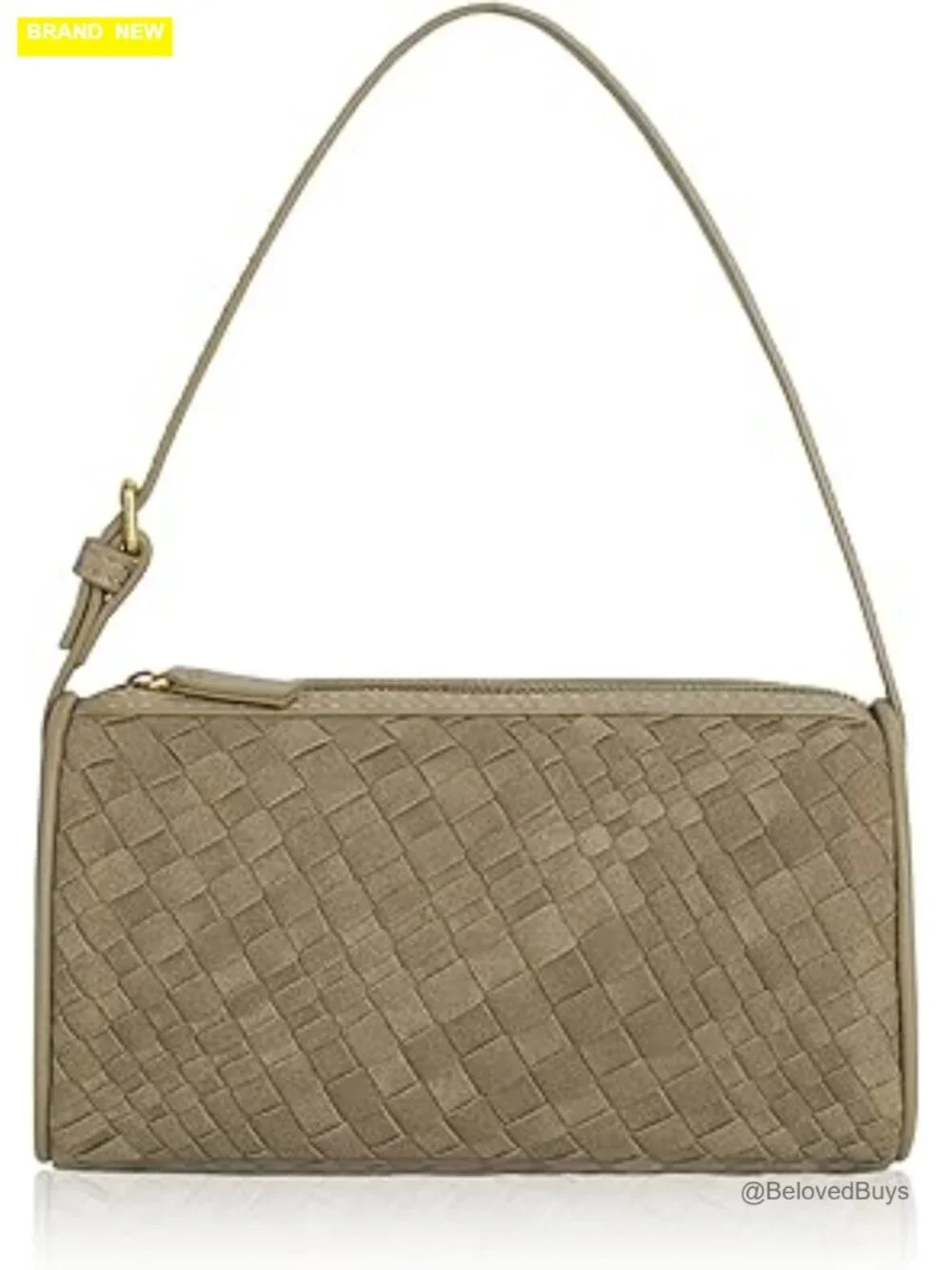 Leather Woven Tote Bag with Adjustable Straps Small Clutch Purse